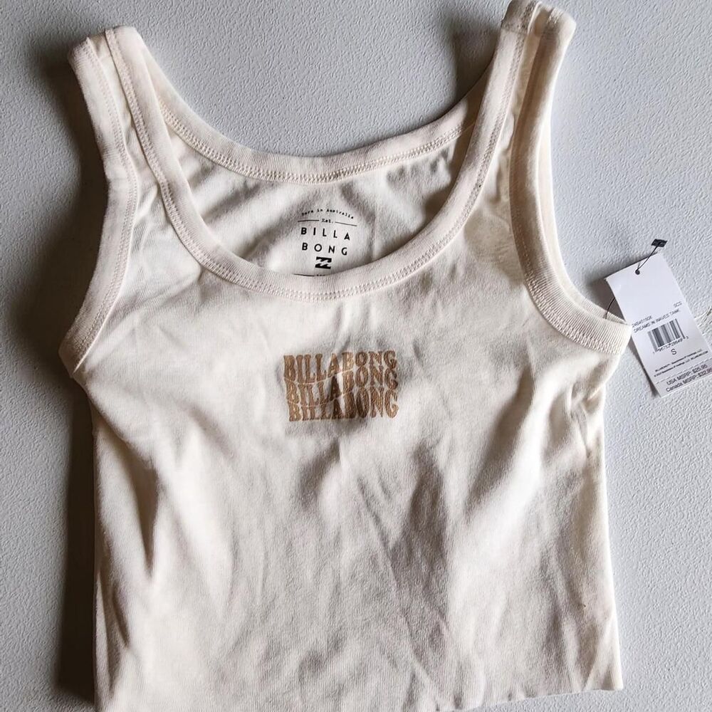 Billabong Women's Cream and White Vest